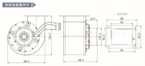 EC143/DSX-EC143H103N8P1A-1 EC-พัดลมแบบแรงเหวี่ยง
