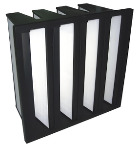 Suuri ilmam&auml;&auml;r&auml; V-muotoinen tehokas suodatin ilman v&auml;lisein&auml;&auml;