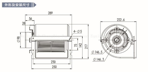 DSX-EC155 EC-Centrifugal Blower 
